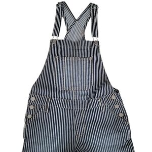 Striped Denim Overalls